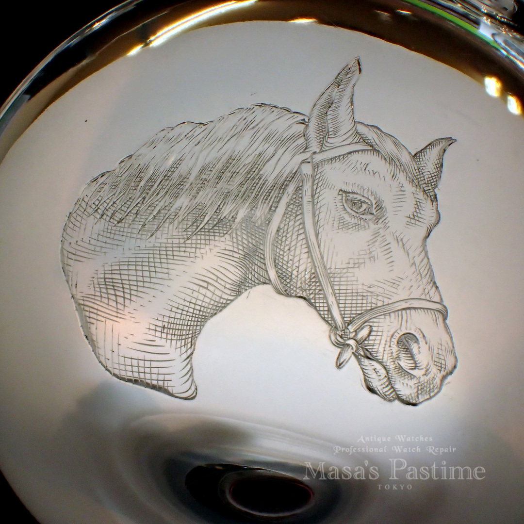 懐中時計 ケース エングレービング 彫り直し