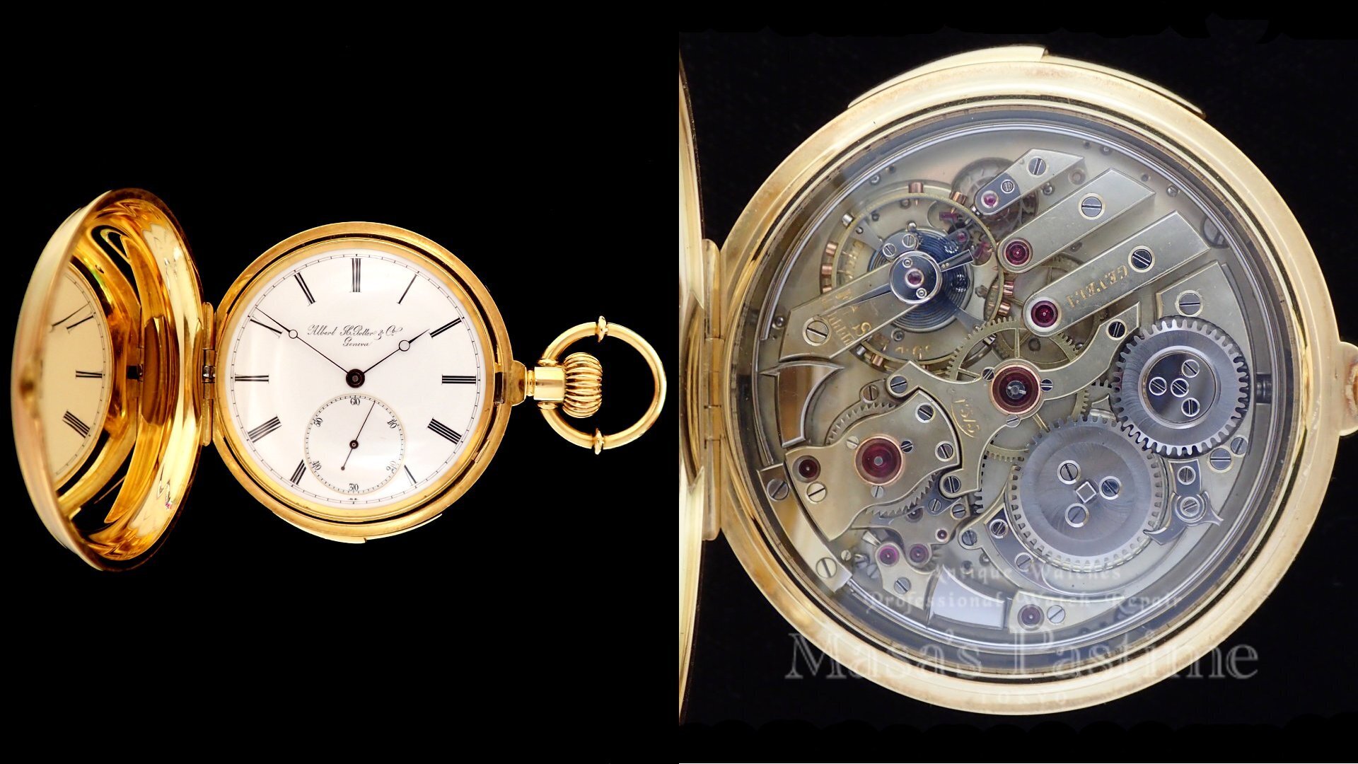 アルバートH.ポッター　ミニッツリピーター　スイス　懐中時計