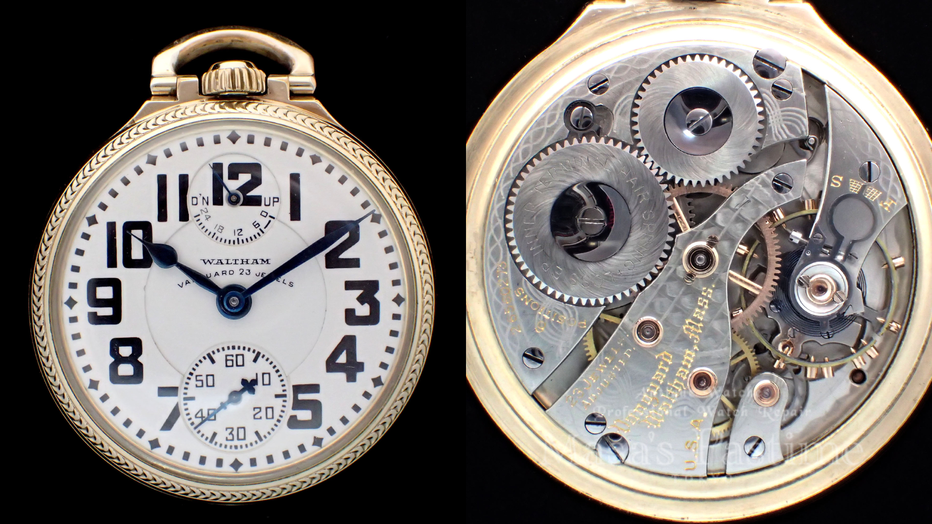 ウォルサム　バンガード　インジケーター付き　アメリカ　懐中時計