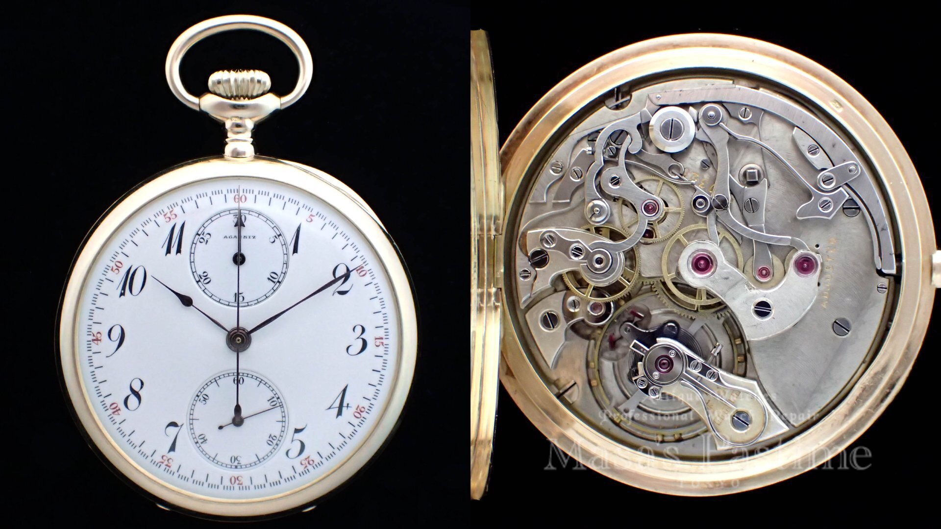 クロノグラフ　スイス　懐中時計