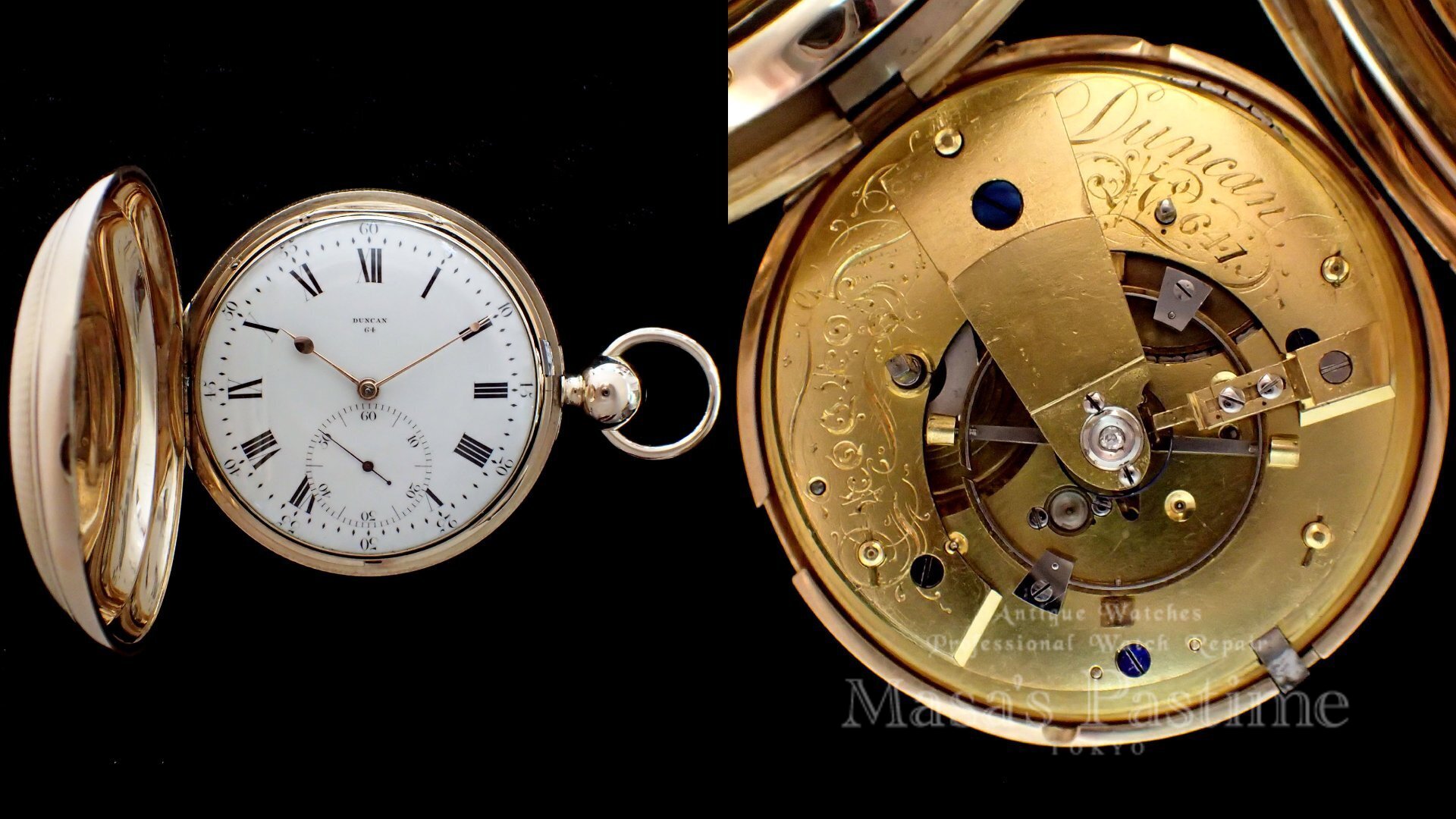 クロノメーター　フュジー付き　イギリス　懐中時計