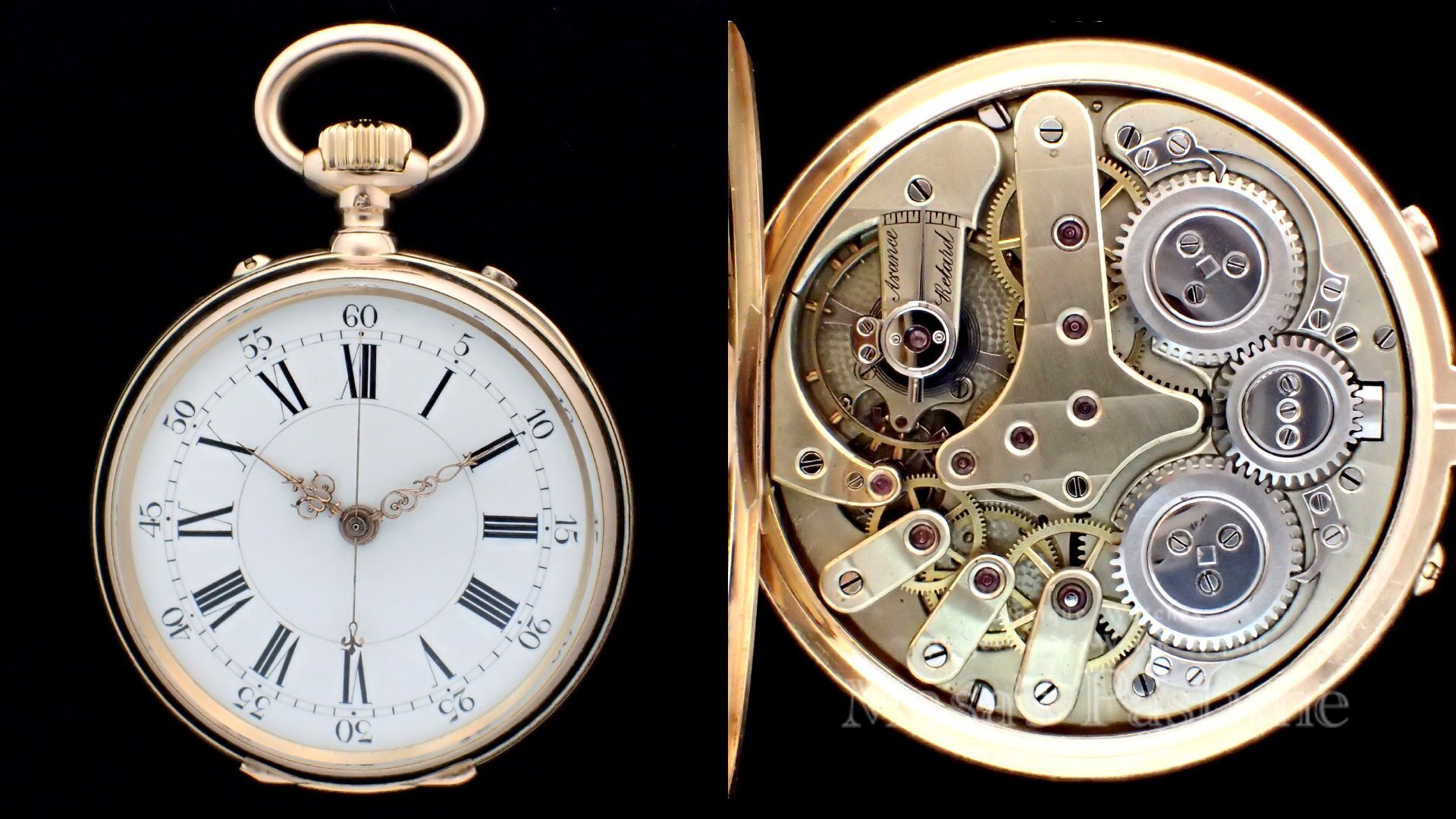 デッドビート センターセコンド スイス製 懐中時計