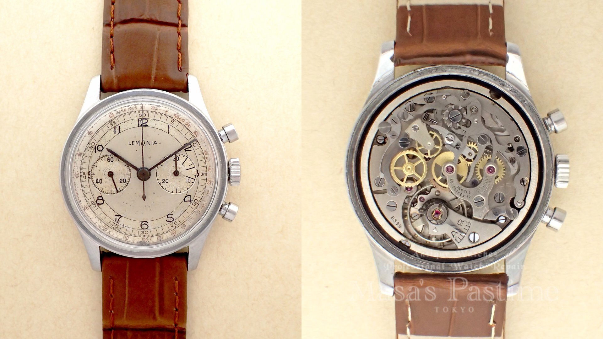 レマニア　クロノグラフ　Cal.27CH　スイス　腕時計