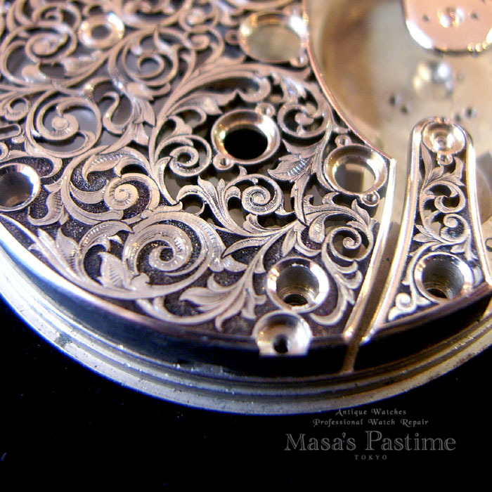 「透かし彫りムーブメントの懐中時計」　経過報告その2