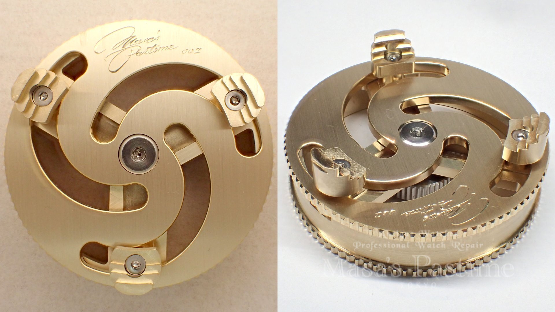 Masa’s　Pastimeオリジナル　真鍮製ムーブメントホルダー