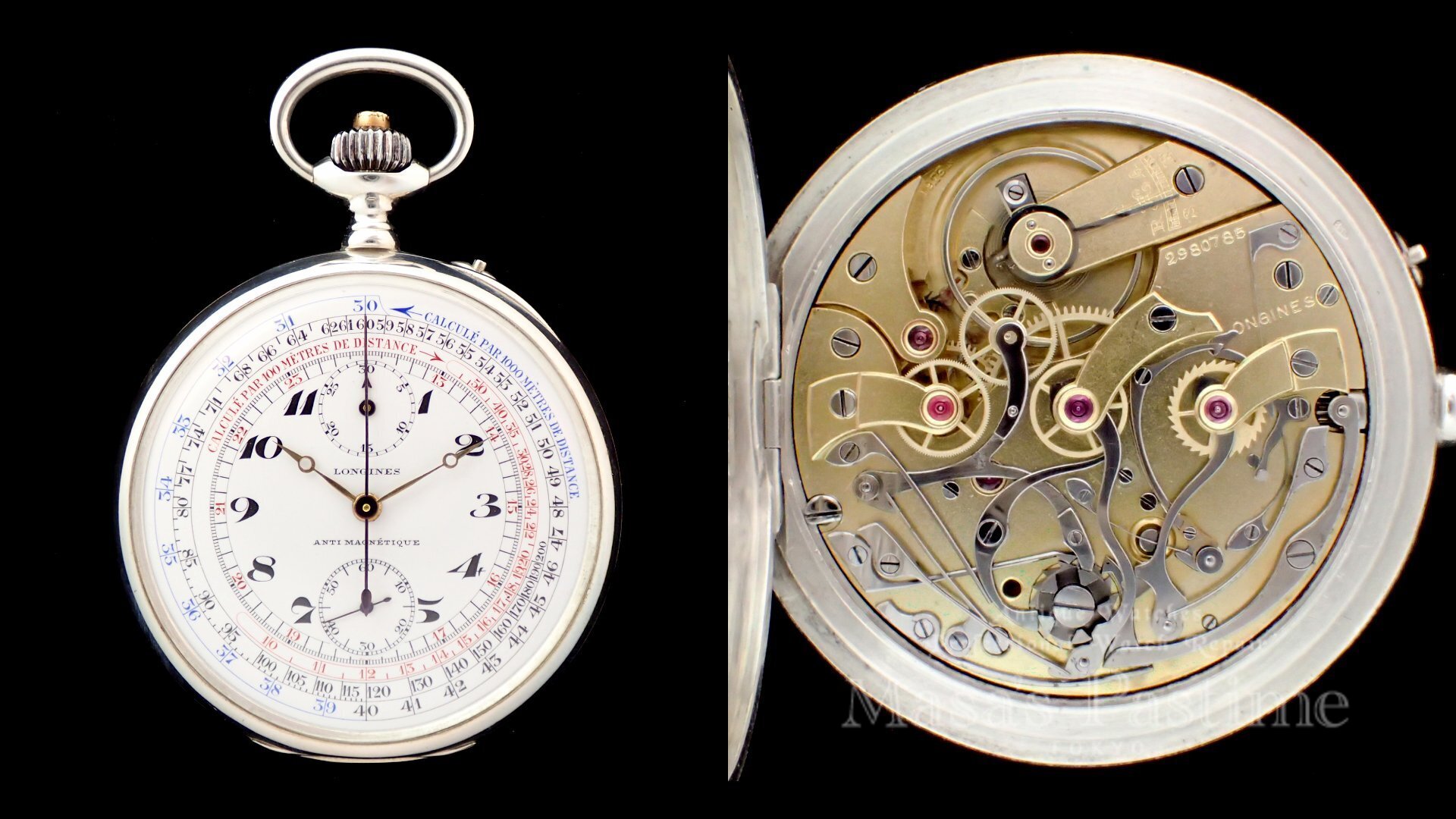 ロンジン クロノグラフ スイス 懐中時計