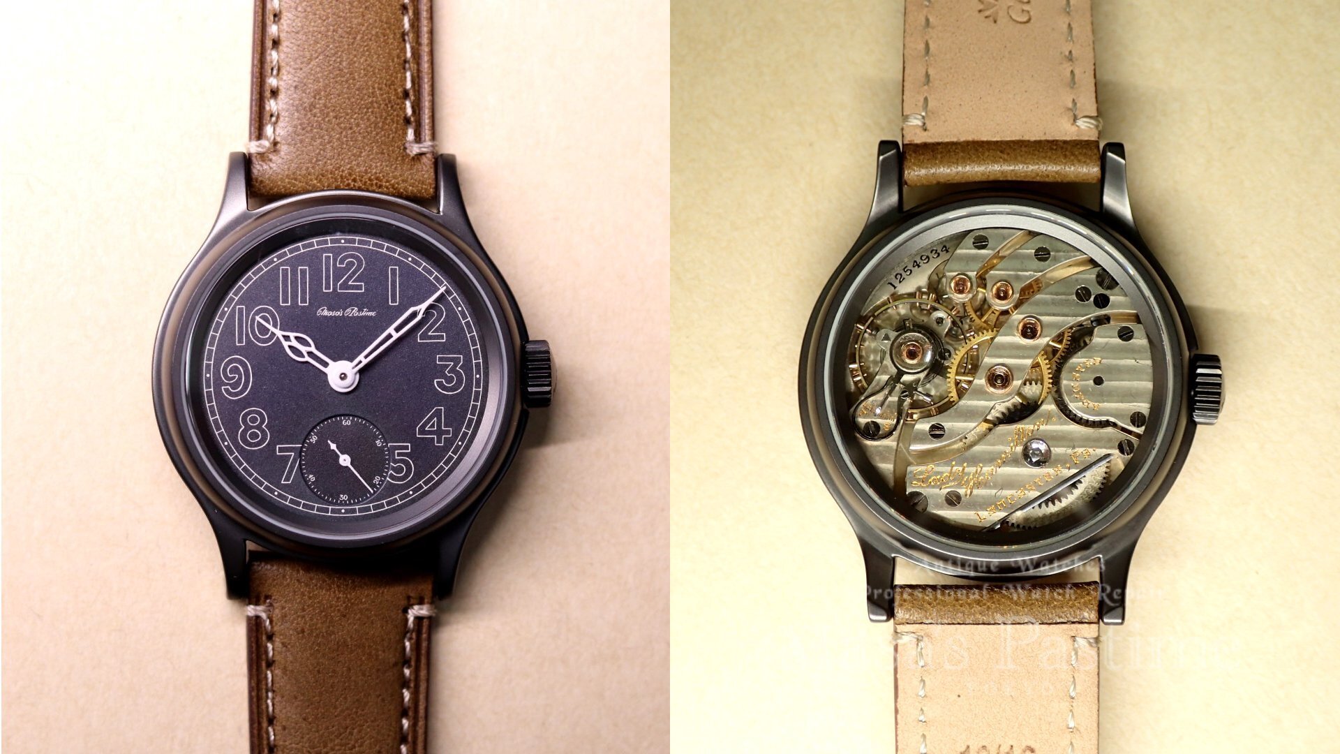 ハミルトン 983 カーボンコーティング　カスタム腕時計